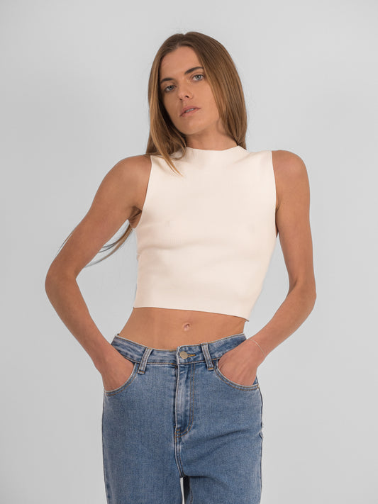 Crop top à col ras - PA