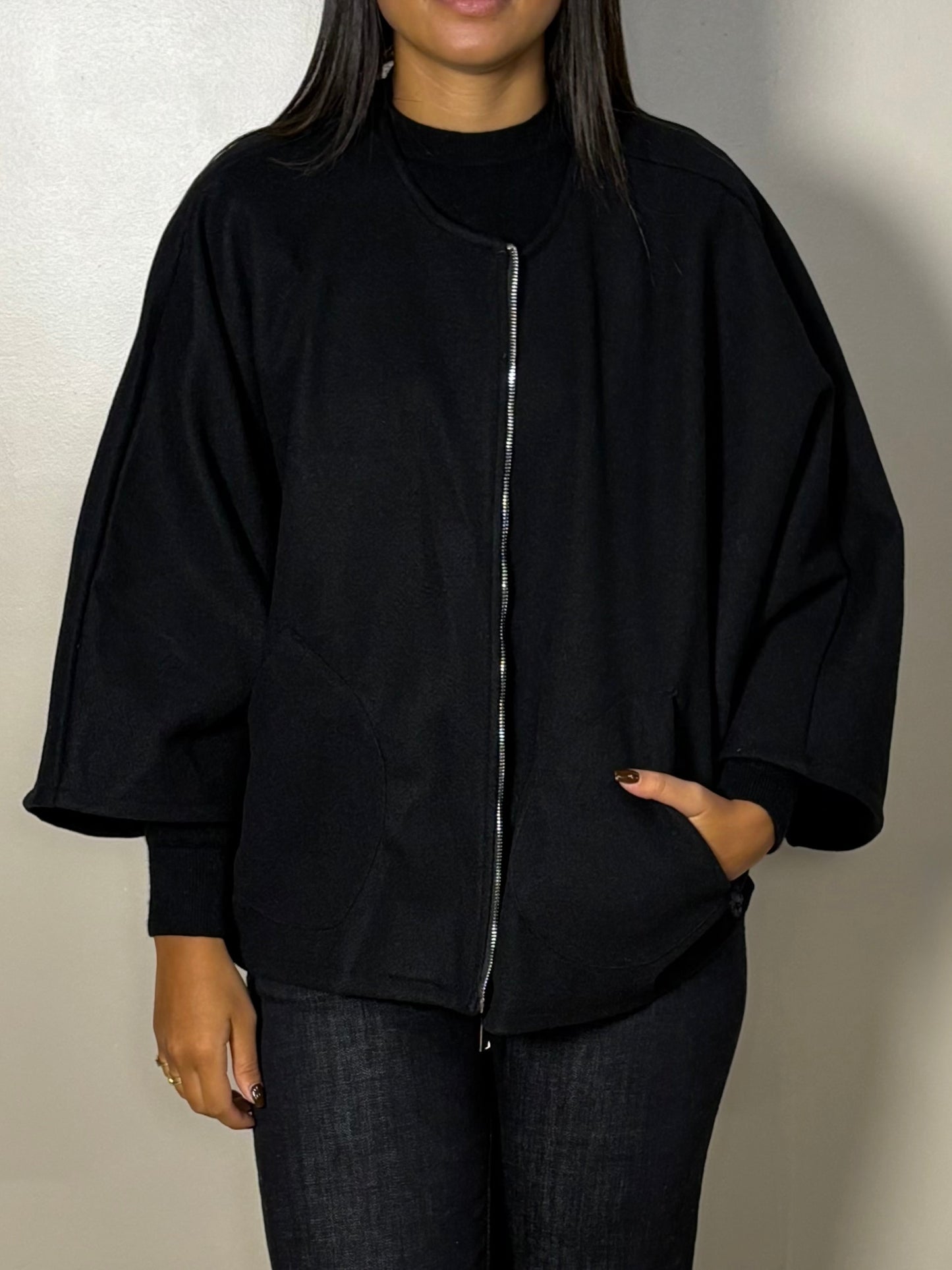 Veste zippé façon laine Sana