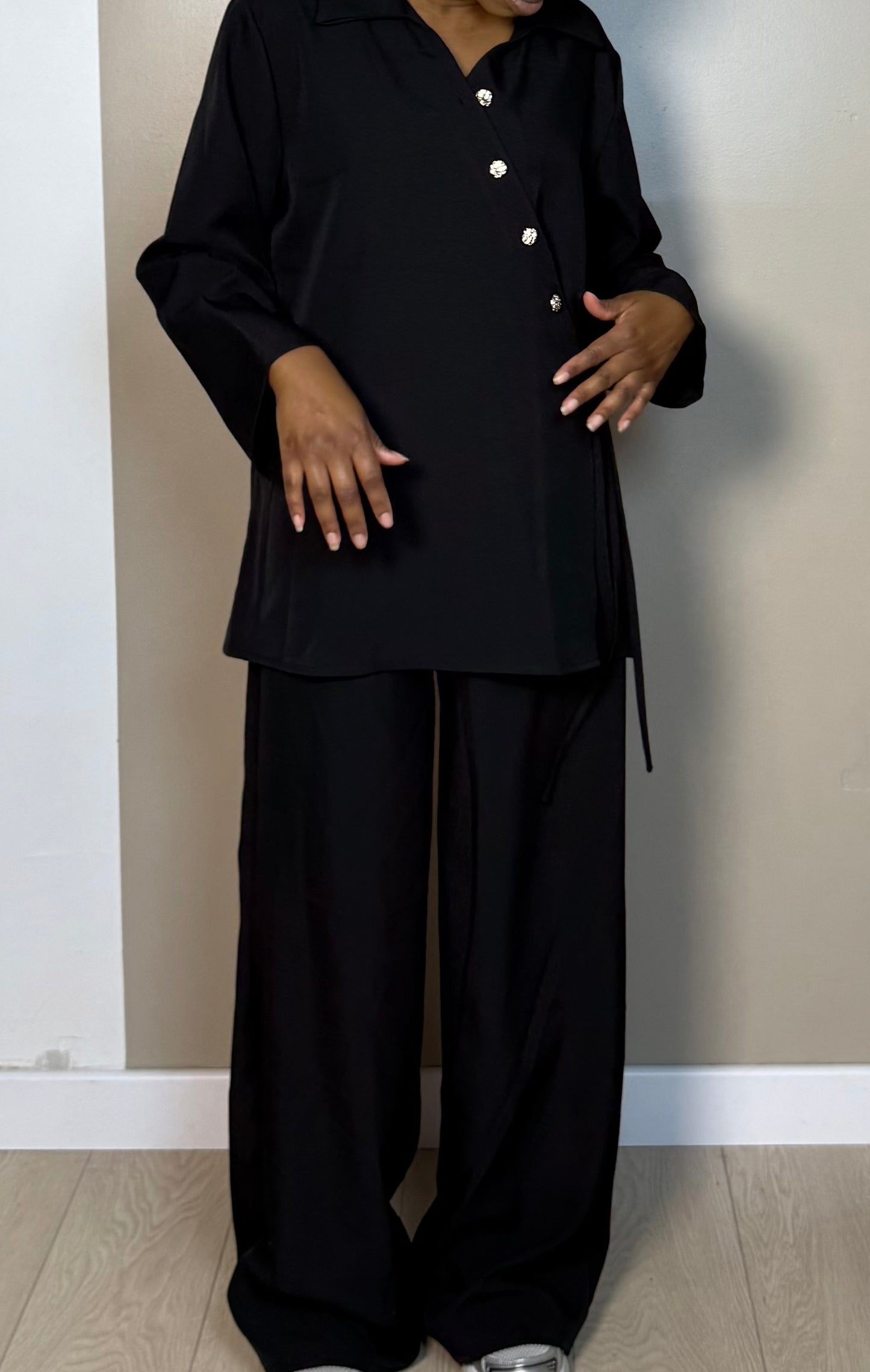 Ensemble blaze CLARA 4 boutons dorés D1