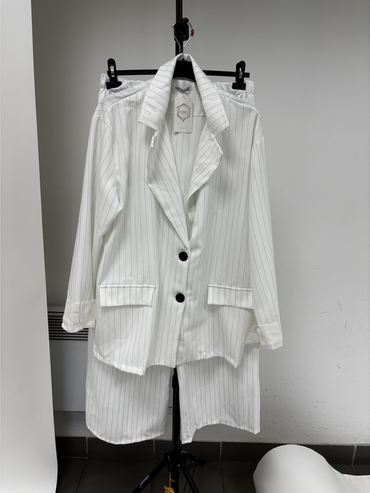 Ensemble blazer rayé - C1
