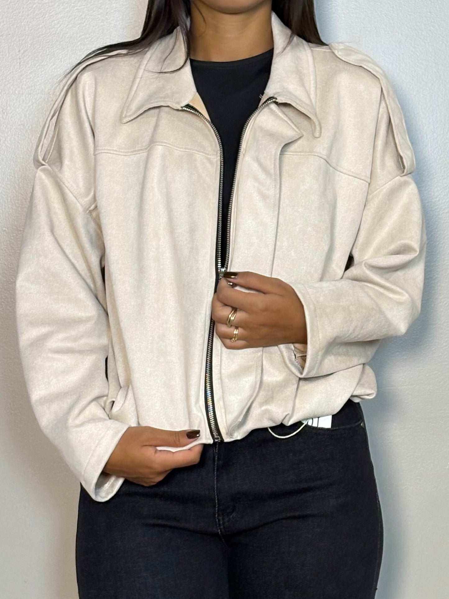 Veste façon daim SABRINA