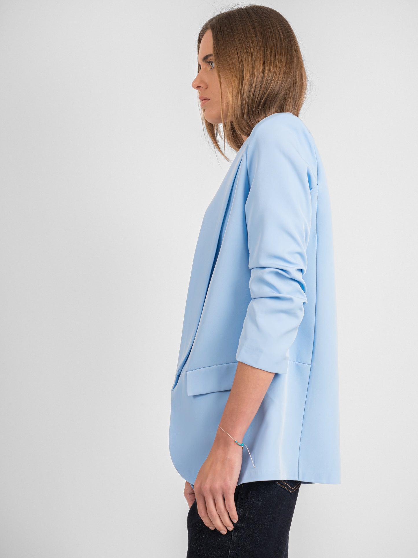 Veste blazer à manches relevées