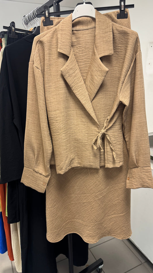 Ensemble blazer jupe longue