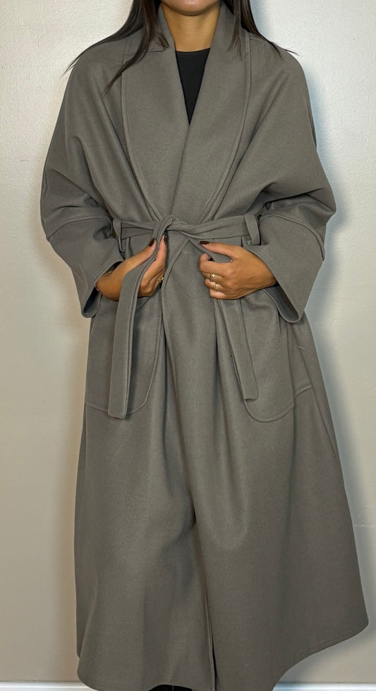 Veste longue avec ceinture PRESCILLA