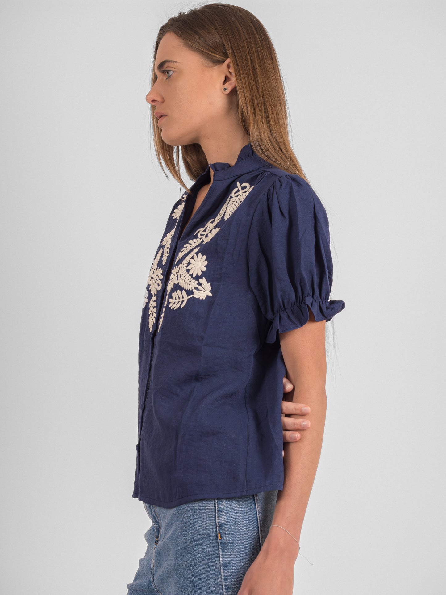 Chemise brodée à manche courte - P3 PA