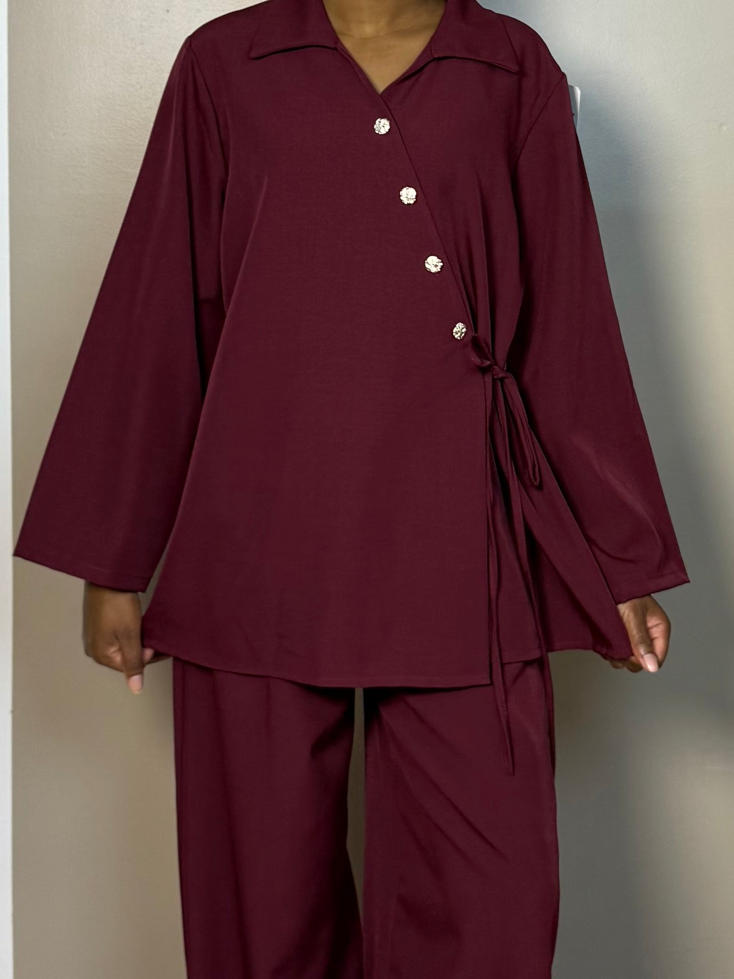 Ensemble blaze CLARA 4 boutons dorés D1