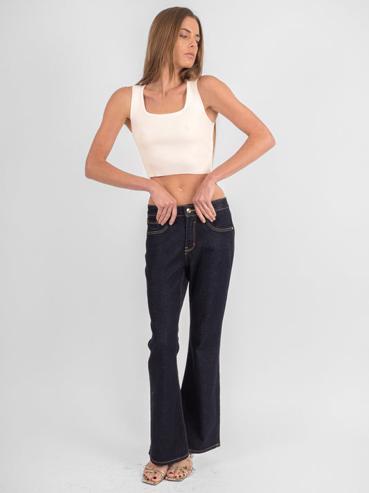 Crop top col carré - PA