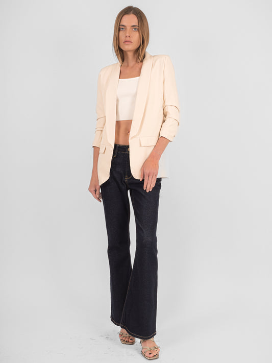 Veste blazer à manches relevées