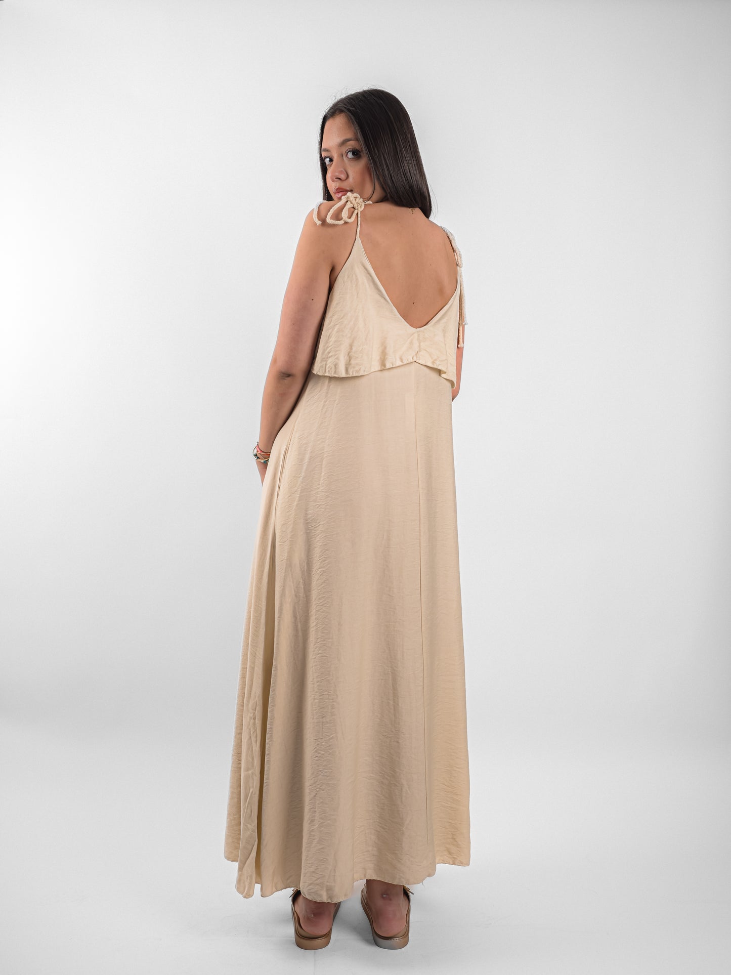 Robe longue d’été à bretelle fine - P3