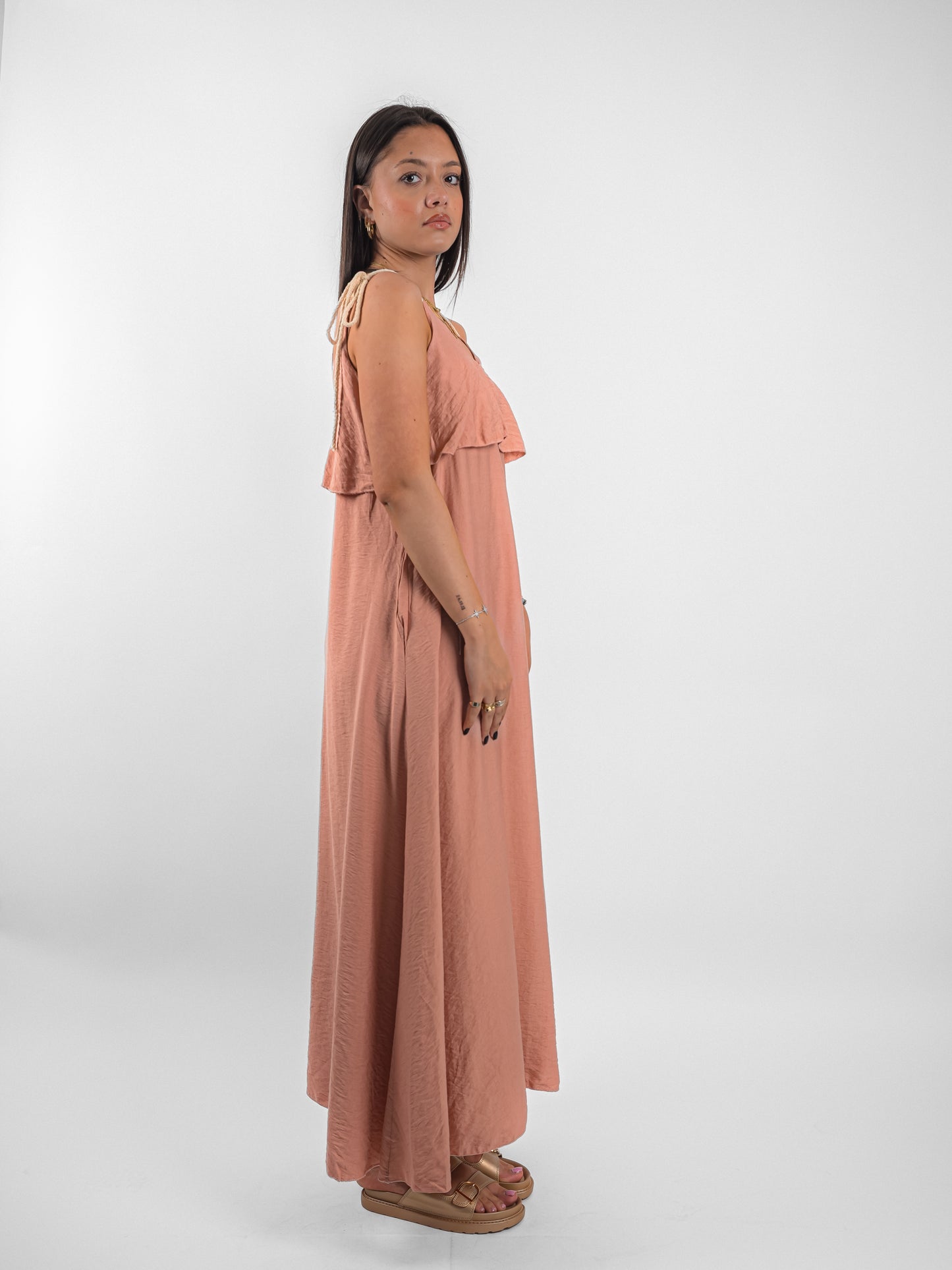 Robe longue d’été à bretelle fine - P3