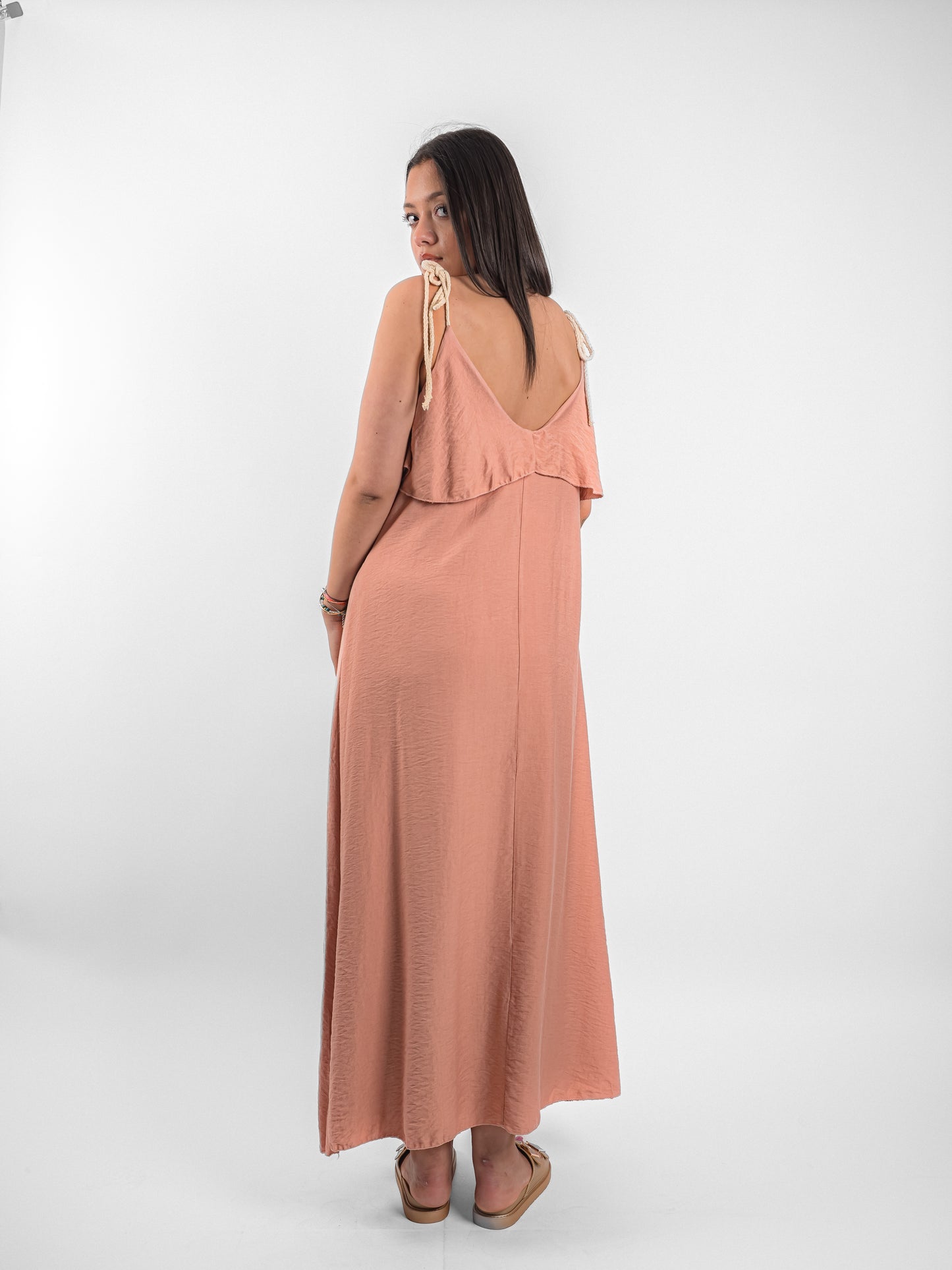 Robe longue d’été à bretelle fine - P3